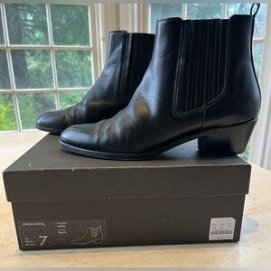 J. Crew Black Leather Ankle Booties